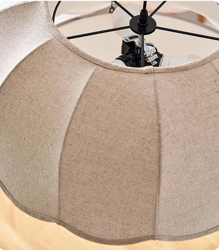 Nordic Wabi Glow – Minimalistische Wabi Sabi Linnen LED Hanglamp - hanglampen - afmetingen