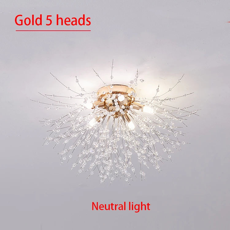 Dandeluxe Paardenbloem Kristal Plafondlamp - plafondlamp - sfeerbeeld