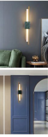 Modern Luxe Marmeren LED Wandlamp