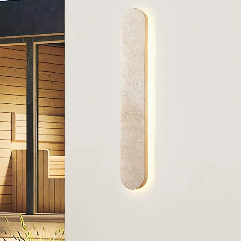 StoneGlow Recta – Moderne Wandlamp van Natuursteen - wandlamp
