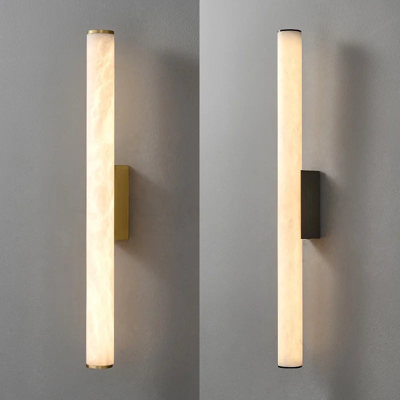 Auralis Lux – Minimalistische Wandlamp van Koper & Marmer