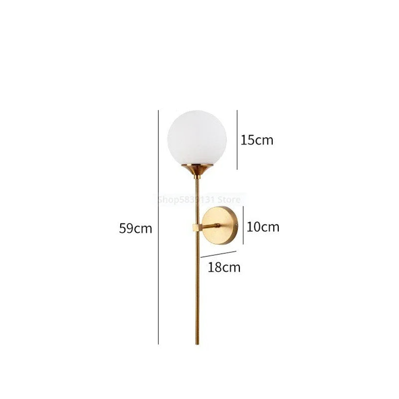 NordicGlow Moderne Gekleurde Glas Wandlamp - wandlamp - zijaanzicht