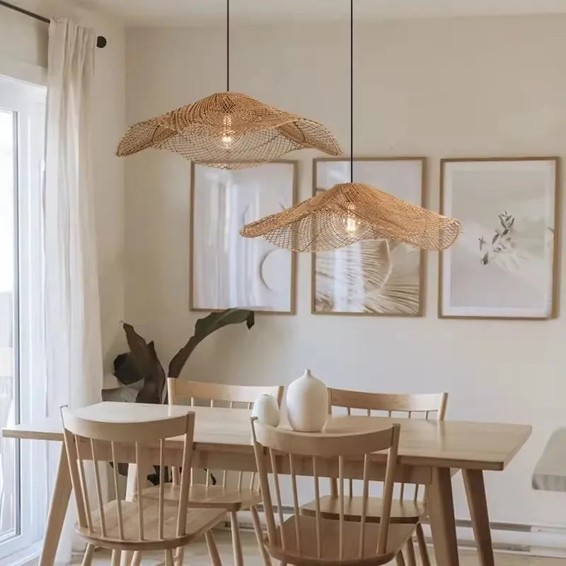 Handgemaakte Rotan Hanglamp - hanglampen - in de kamer