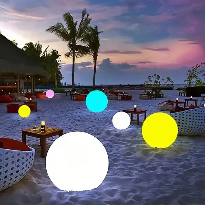 LUXARÉ GlowSphere RGB Tuinlamp op Zonne-energie - buitenverlichting - sfeerbeeld