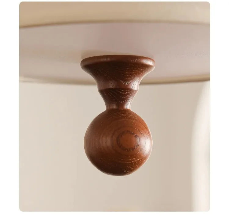 Wabi Sabi Vintage Plafondlamp – Cirkelvormige Groene/Witte Stoffen Lamp - plafondlampen - verlicht
