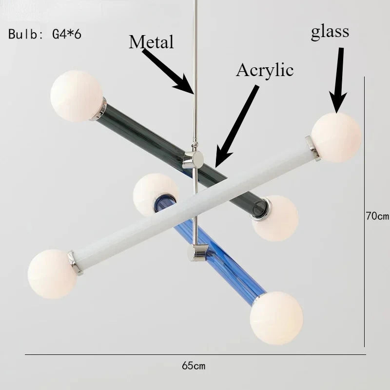 ArtGlow Moderne Kleurrijke Kroonluchter - hanglampen - afmetingen