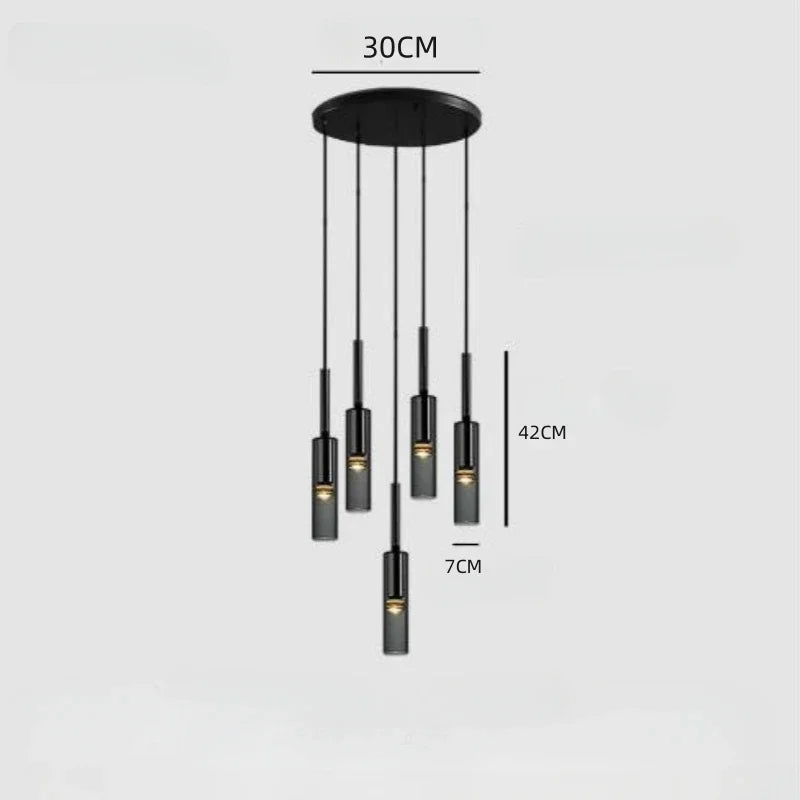 Nordic LumiSphere – Minimalistische Glazen LED Hanglamp - hanglampen - zijaanzicht