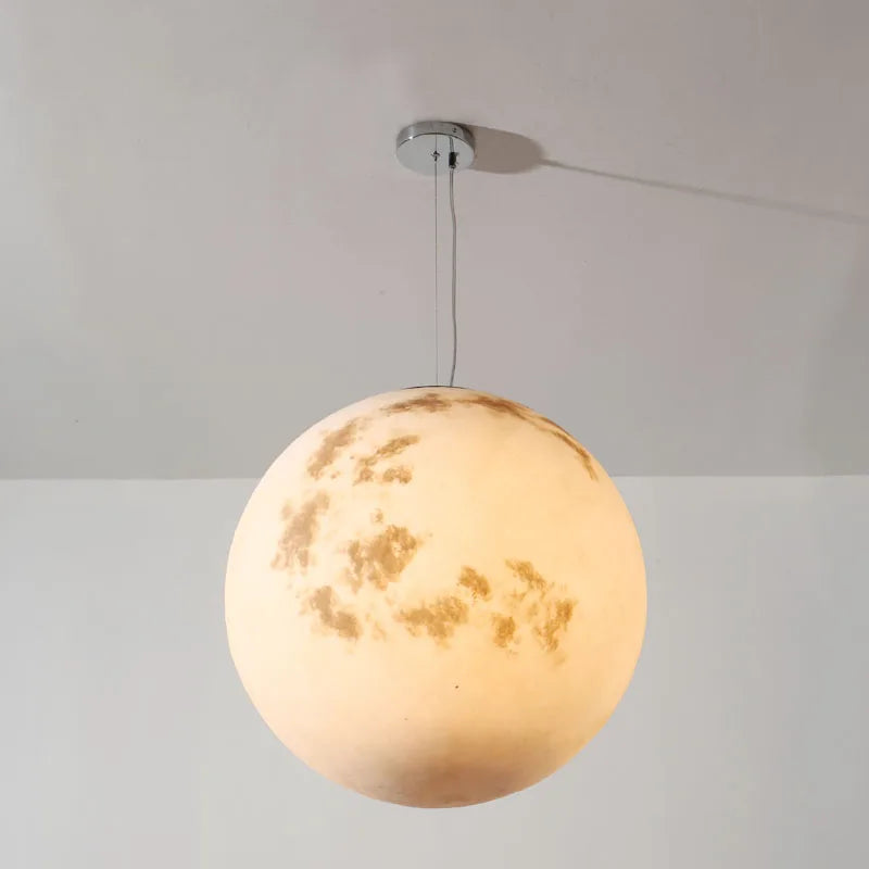LunaNord – Scandinavische Volle Maan Hanglamp - hanglampen - close-up