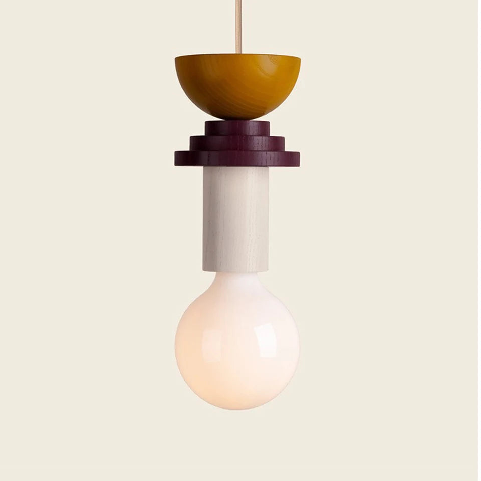 Nordic Wooden Glow - plafondlamp - detail