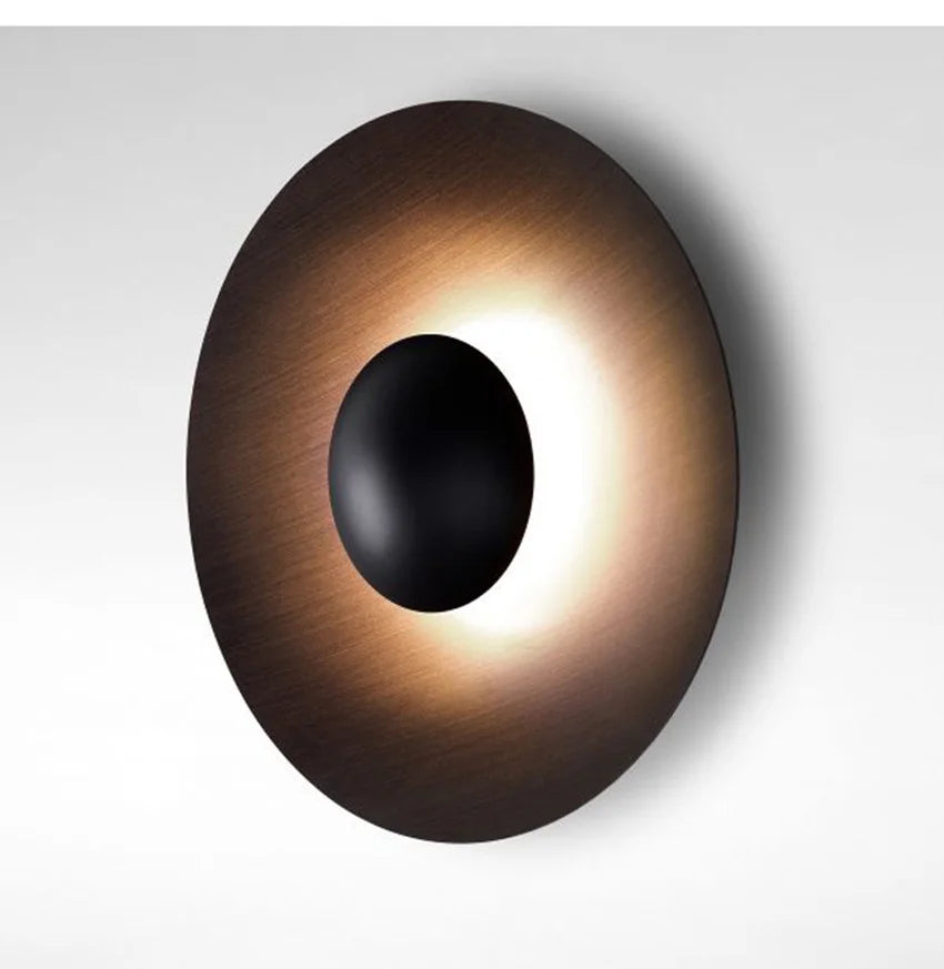 NordicGlow – Moderne Houten Rond LED Wandlamp - wandlamp - gemonteerd