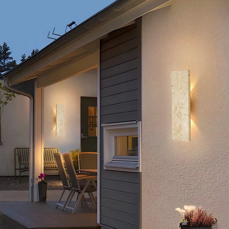 NATURGLO Waterdichte Natuursteen Wandlamp