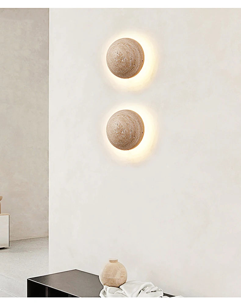 Wabi Sabi Marmeren Wandlamp - wandlamp - verlicht