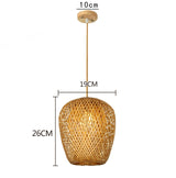 ZenWeave Bamboe Hanglamp – Handgeweven Oosterse Stijl voor Huis en Restaurant