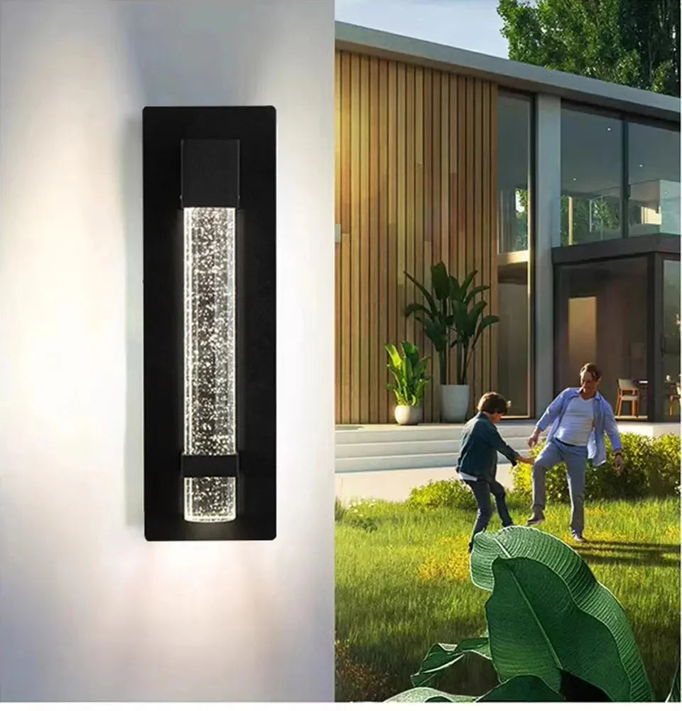 CrystalLux Buitenwandlamp – Moderne Waterdichte Wandverlichting met K9 Kristal & Anti-Roest Aluminium - buitenverlichting - c