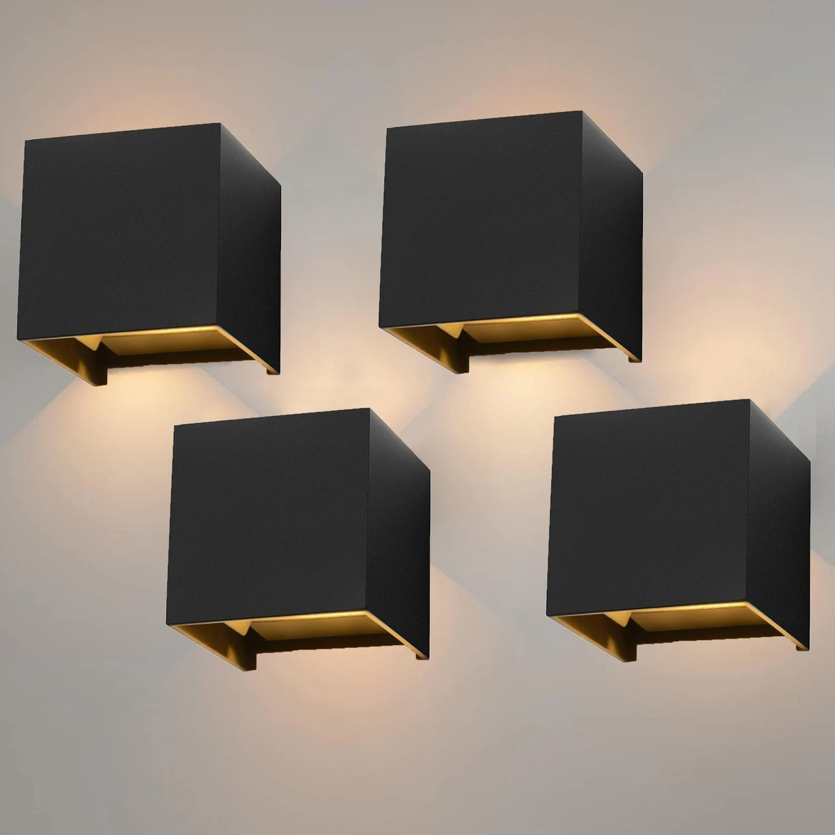 LUMICUBE LED Wandlampen Set (4 stuks) - wandlamp