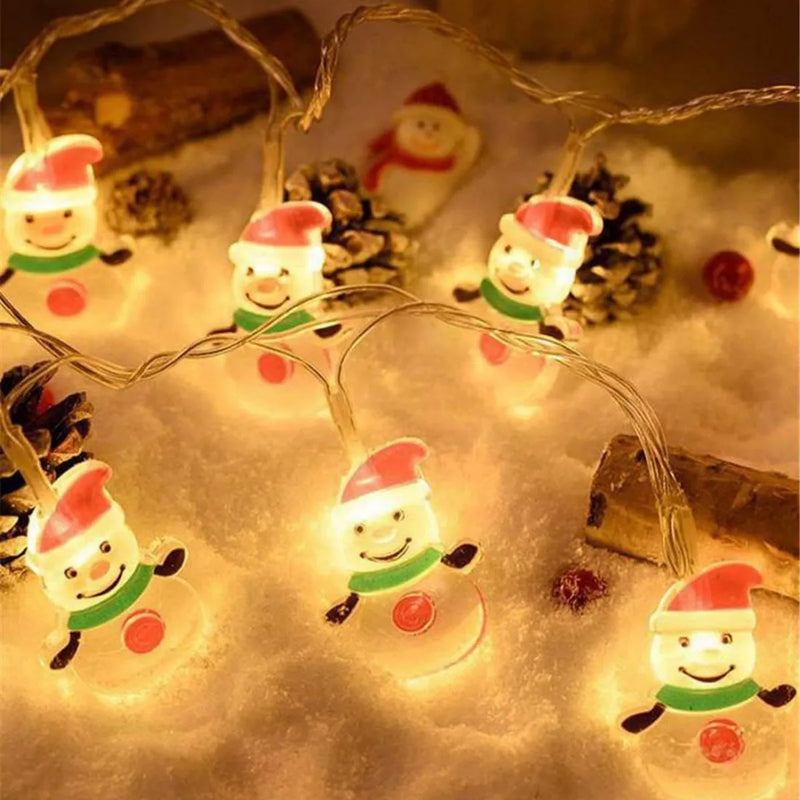 LumiJoy Kerst LED Slinger – Kerstboom, Sneeuwpop & Kerstman Lichtsnoer
