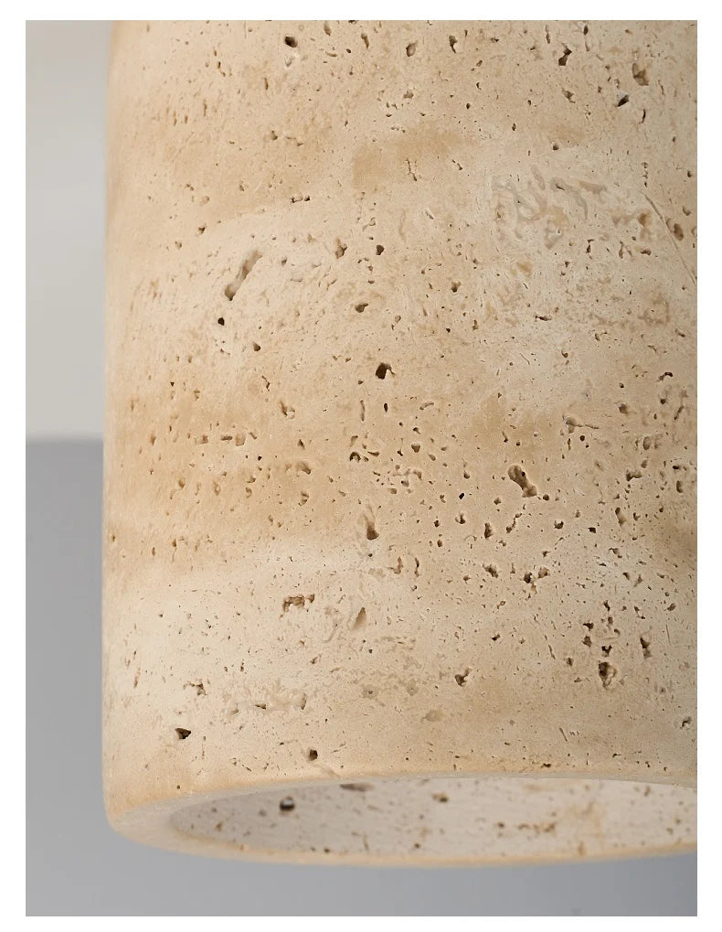 Wabi Sabi Travertin Plafondlamp - plafondlamp - close-up