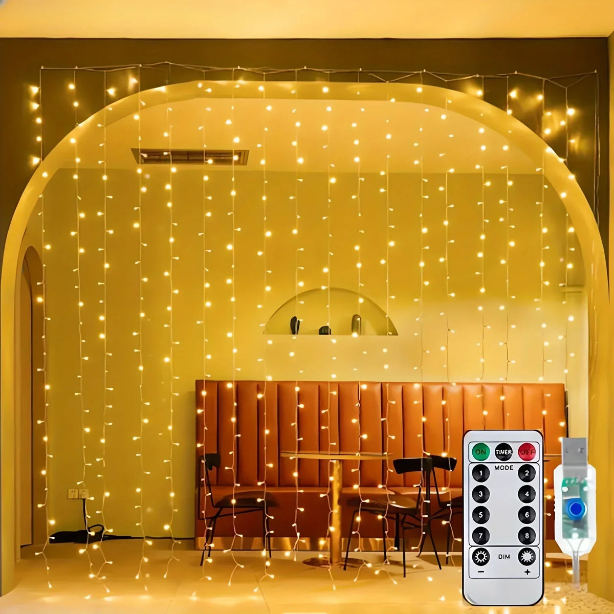 LumiCurtain USB LED Gordijnverlichting met Afstandsbediening - verlichting