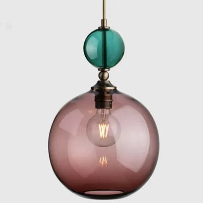 AuroraNordic Gekleurd Glas Hanglamp - hanglampen - zijaanzicht