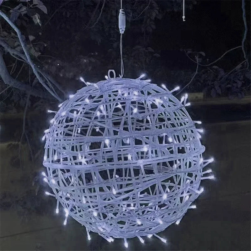 Kerst LED Rotanbal Slinger – Warme Feestverlichting & Buiten Fairy Garden Kerstverlichting