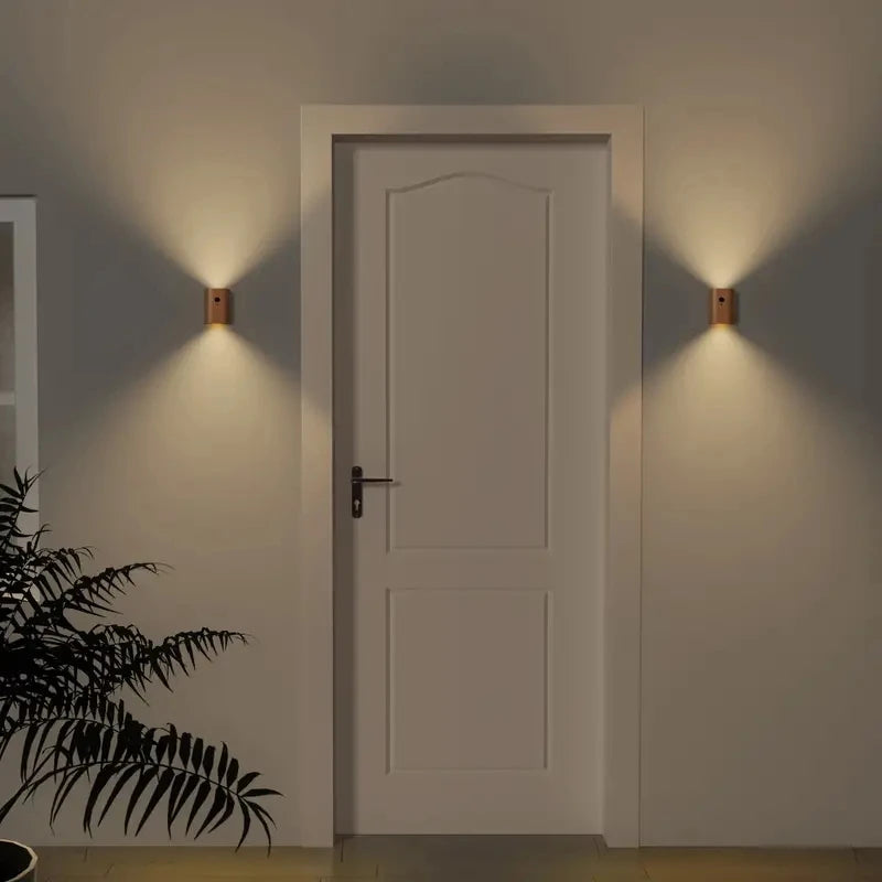 LumiHout – Houten Moderne Indoor Inductie Wandlamp - wandlamp - afmetingen