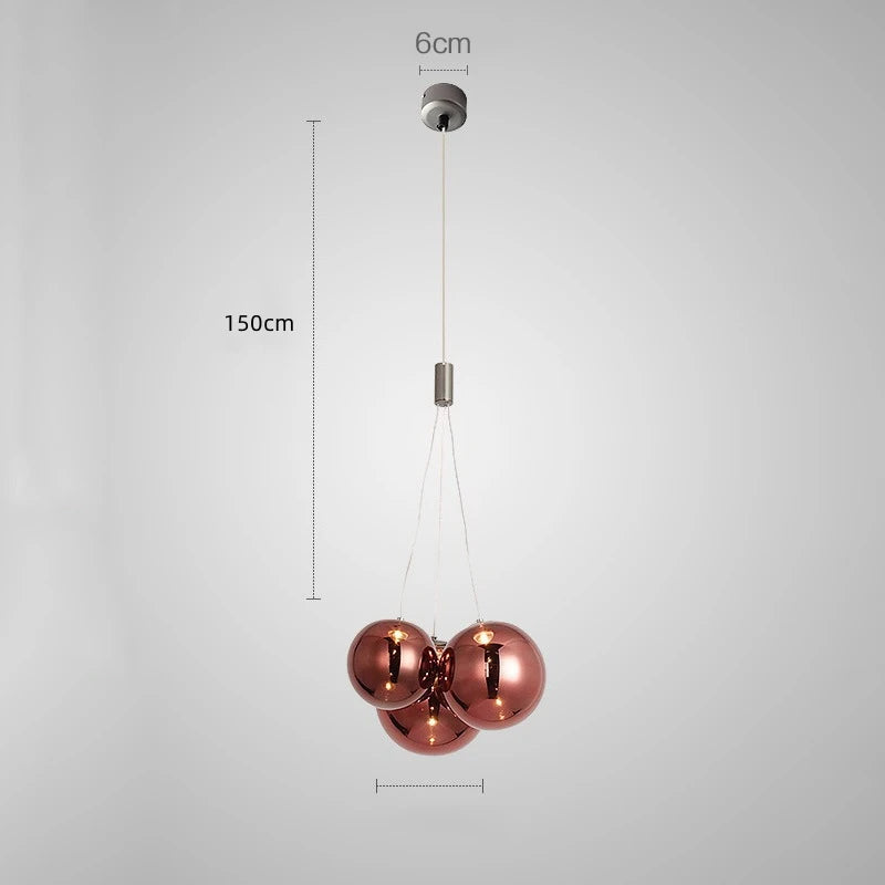 Luxe Glazen Bol Hanglamp - hanglampen - zijaanzicht