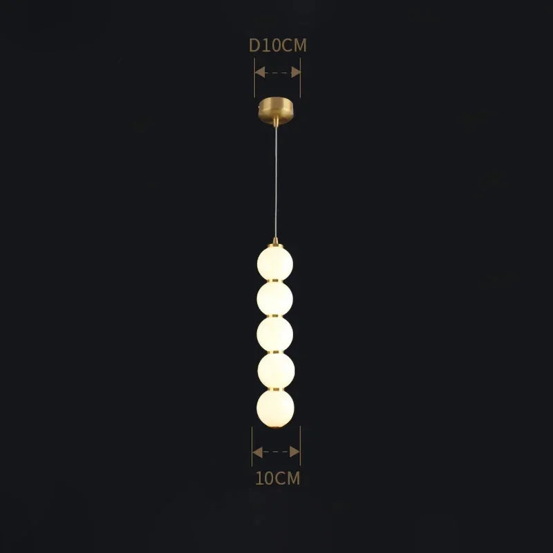 Luxe Moderne Glazen Bol Hanglamp – Dimbare LED Plafondlamp - hanglampen - close-up