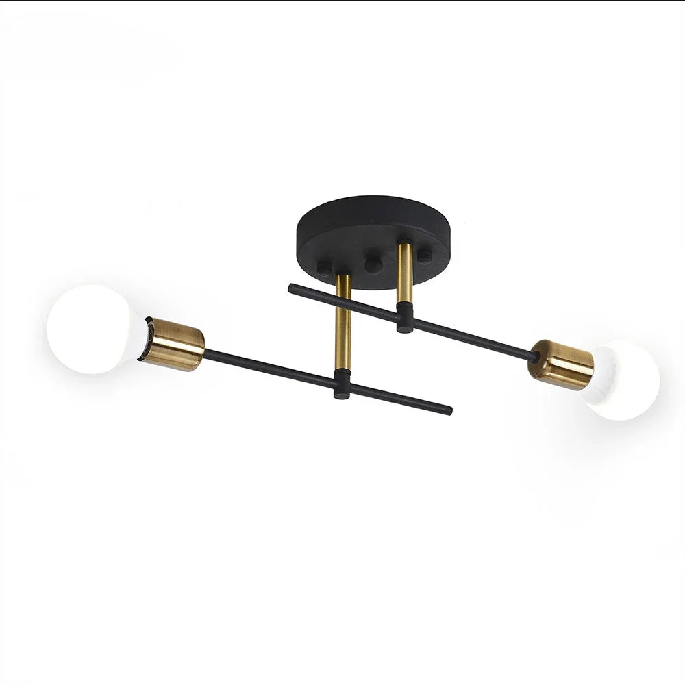 VintageGlow Dubbele Kop Plafondlamp - plafondlamp - sfeerbeeld