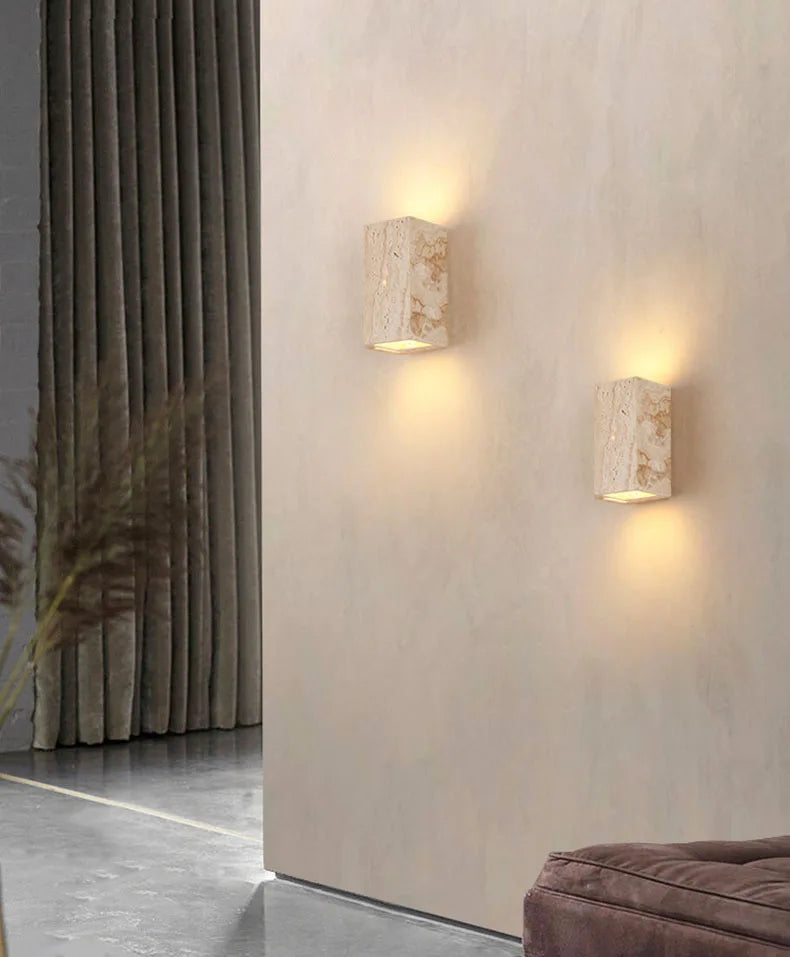 Luxe Marmeren Wandlamp – Stijlvolle LED Verlichting - wandlamp - verlicht