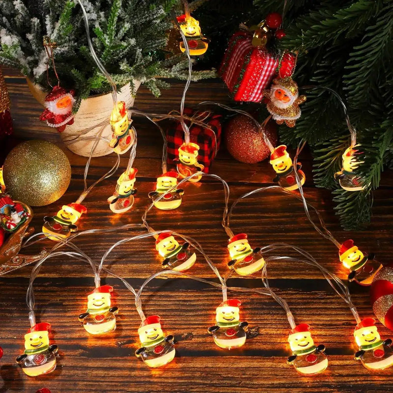 LumiJoy Kerst LED Slinger – Kerstboom, Sneeuwpop & Kerstman Lichtsnoer