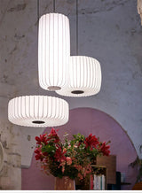 Modern Japanese Wabi Sabi Zijdehanglamp