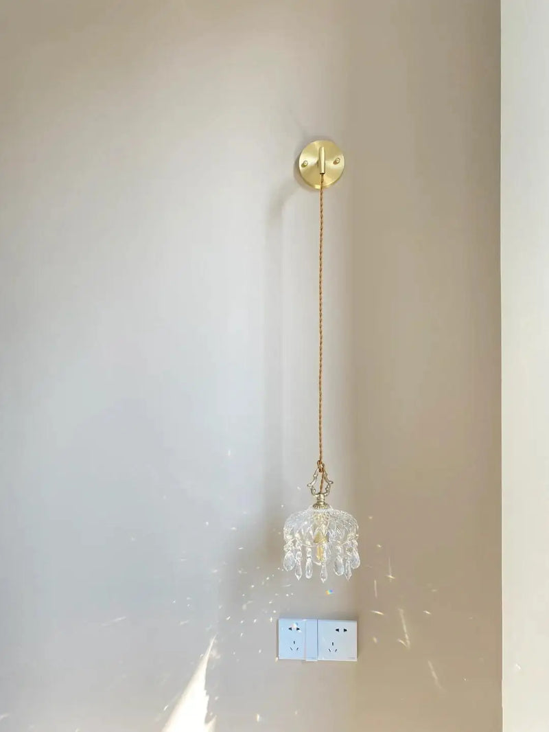 Franse Retro Glazen Hanglamp