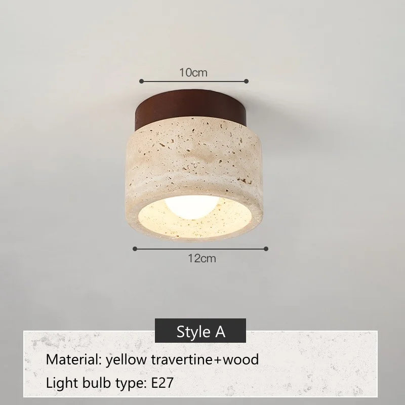 Wabi Sabi Travertin Plafondlamp