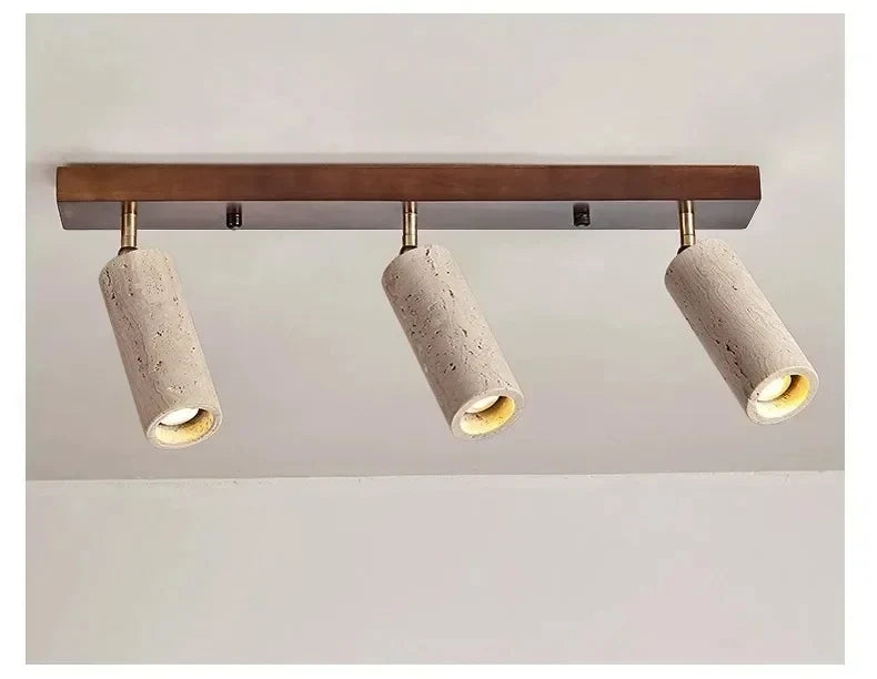 Travertin Plafondlamp - plafondlamp - materiaaldetail