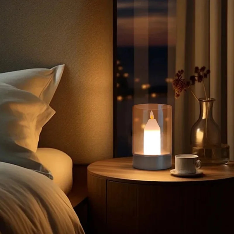 LUMAFLAME Touch LED Kaarslamp - tafellampen - sfeerbeeld