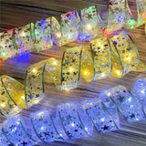 LumiRibbon Gouden Kerstlint Lichtslinger – 2M/5M/10M LED