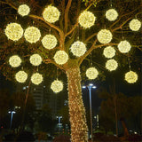 Kerst LED Rotanbal Slinger – Warme Feestverlichting & Buiten Fairy Garden Kerstverlichting