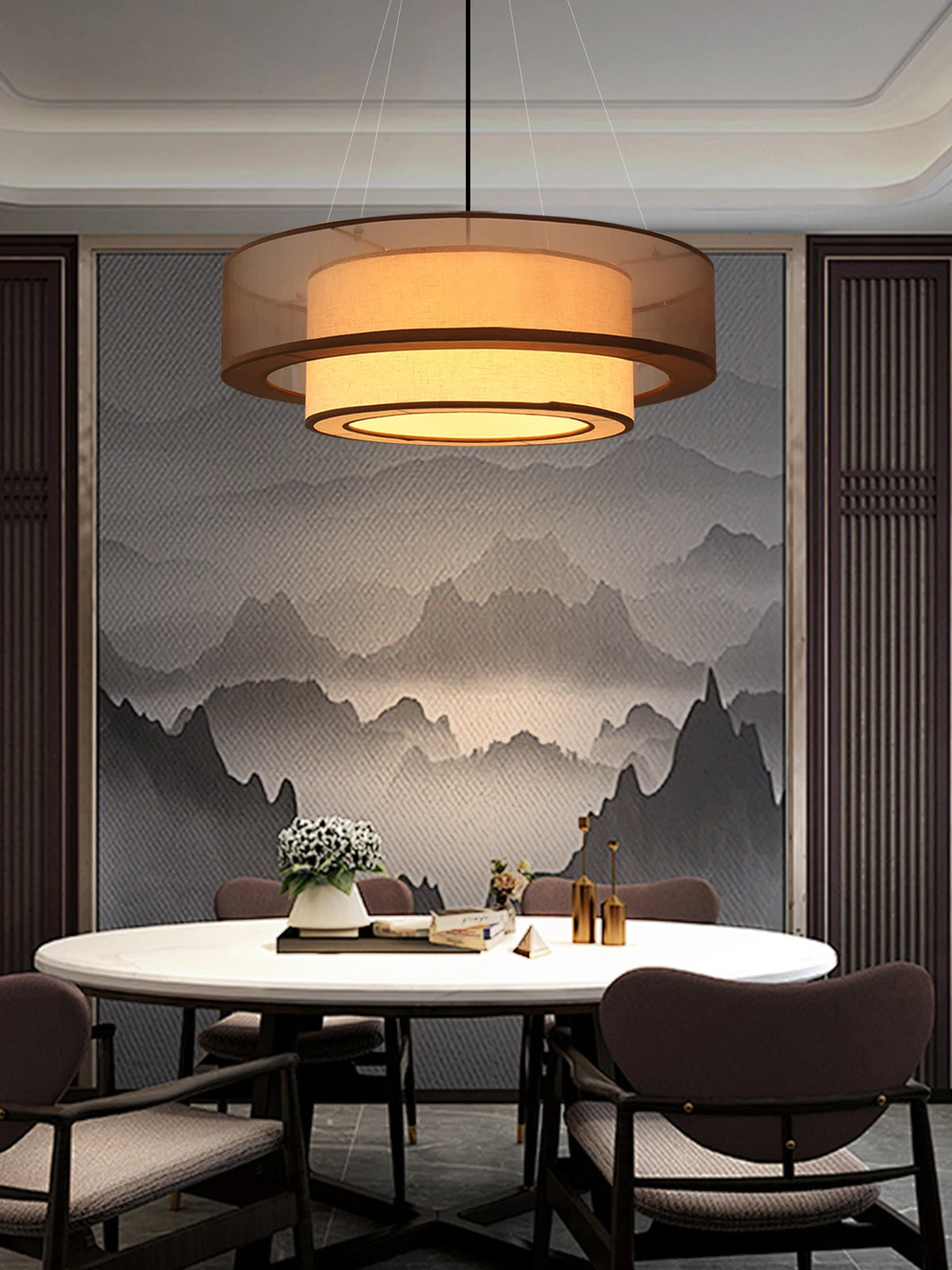 Luxe “SilkAura Moderne Hanglamp” - hanglampen - detail