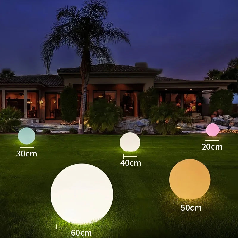 LUXARÉ GlowSphere RGB Tuinlamp op Zonne-energie - buitenverlichting - detail