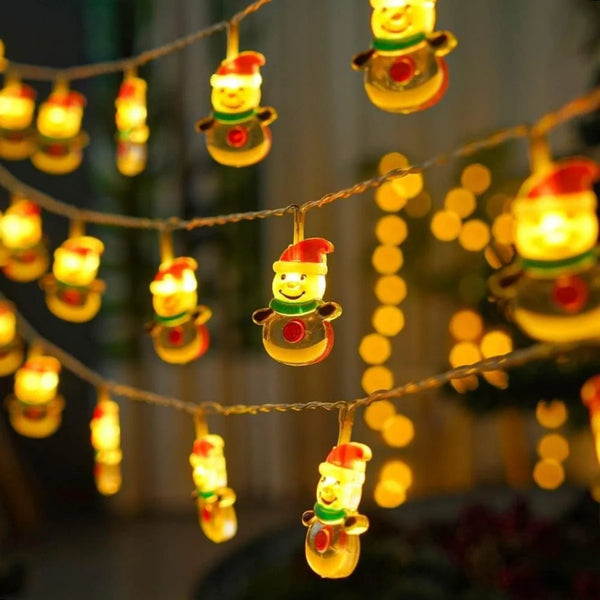 LumiJoy Kerst LED Slinger – Kerstboom, Sneeuwpop & Kerstman Lichtsnoer