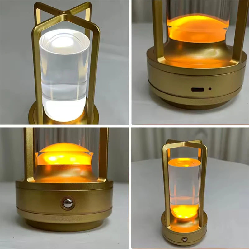 LumiCrystal Oplaadbare LED Tafellamp met Touch - tafellampen - zijaanzicht