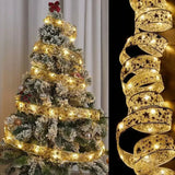 LumiRibbon Gouden Kerstlint Lichtslinger – 2M/5M/10M LED