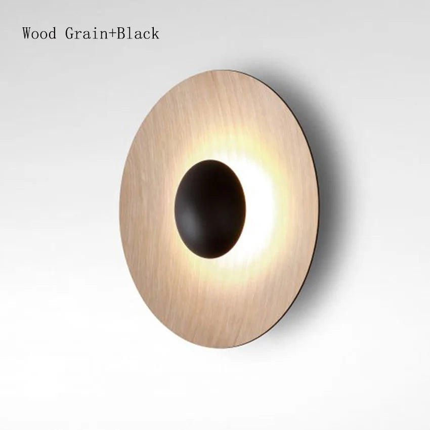 NordicGlow – Moderne Houten Rond LED Wandlamp - wandlamp - in de kamer