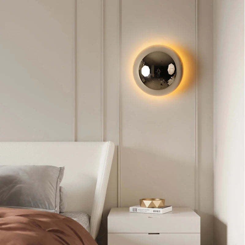 LumiBau Luxe Bauhaus Ronde Wandlamp - wandlamp - in de kamer