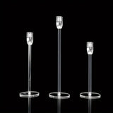 LumenAcry Heldere Acryl Kandelaar Set (3-delig)