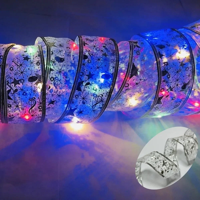 LumiRibbon Gouden Kerstlint Lichtslinger – 2M/5M/10M LED