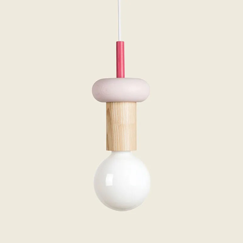 Nordic Wooden Glow - plafondlamp - zijaanzicht