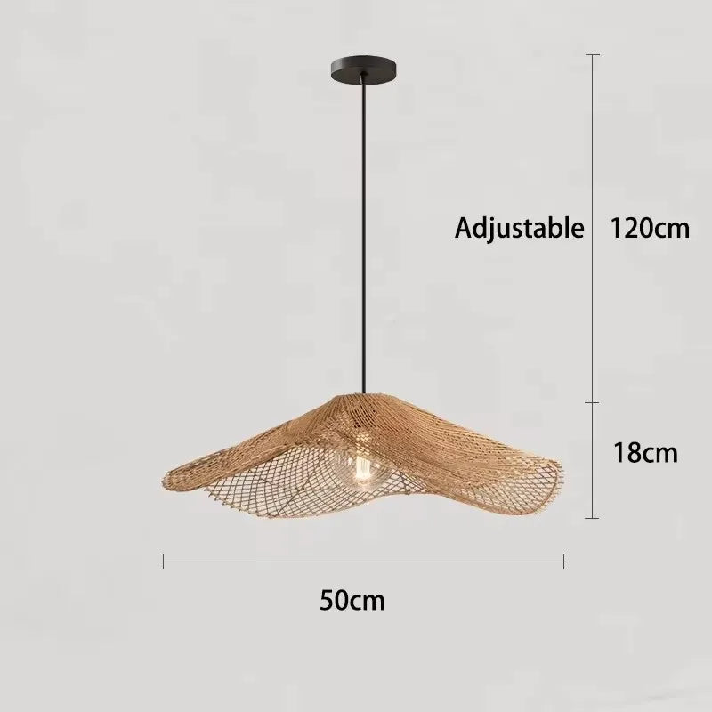 Handgemaakte Rotan Hanglamp - hanglampen - sfeerbeeld