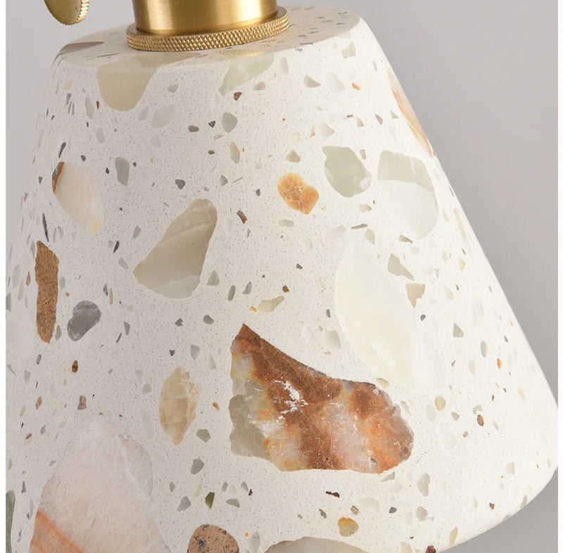 TerraLume LED Hanglamp – Moderne Terrazzo & Koper Designlamp