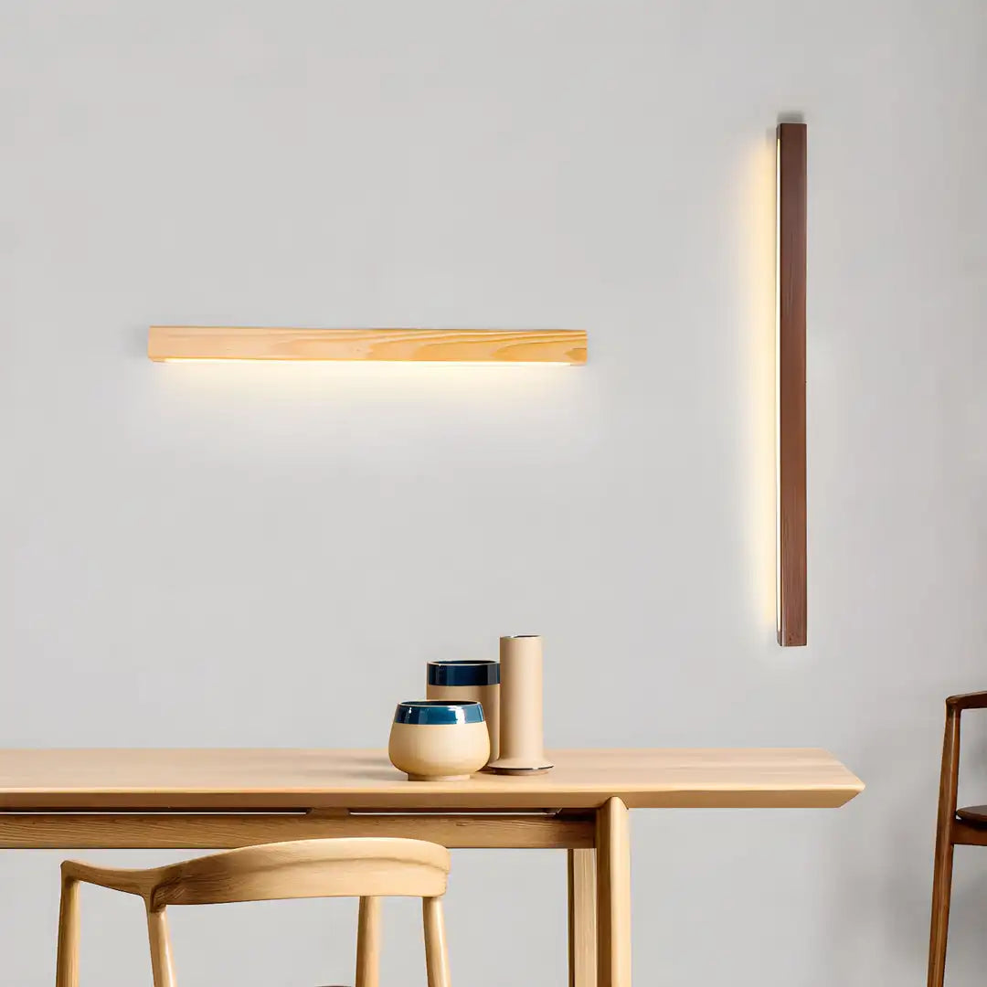 ZenLuma Japanse Houten Wandlamp - wandlamp - gemonteerd